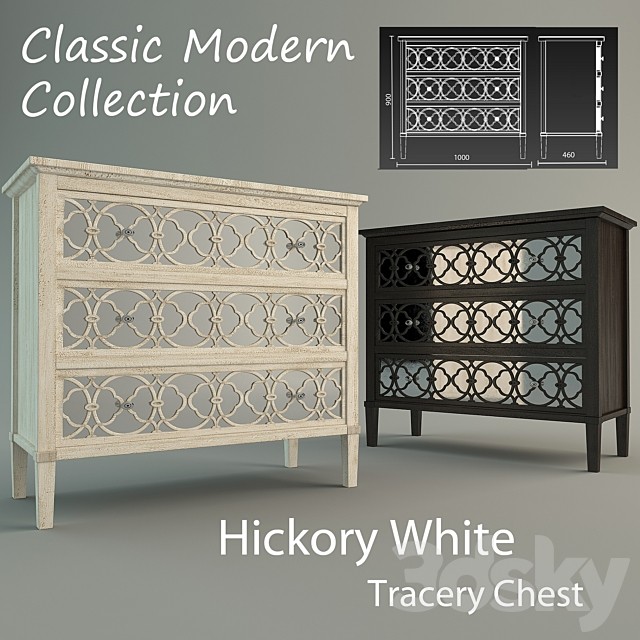 Hickory White Tracery Chest