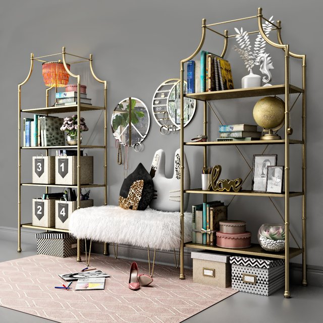 Book shelves PBteen Maison with decor.