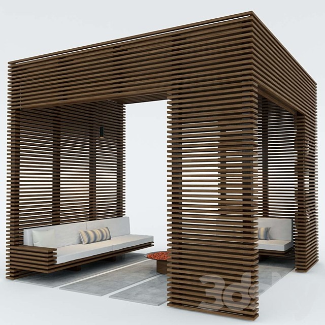 Exterior Wooden pergola