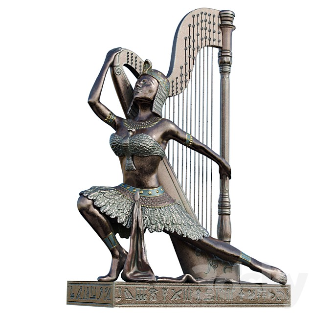 Egyptian with harp