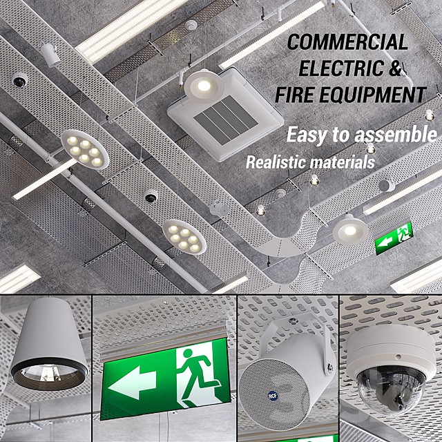 Commercial electric and fire fighting (vray GGX, corona PBR)