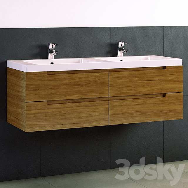 Villeroy &amp; Bosh double bowl washbasin
