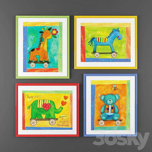 Collection of children's paintings