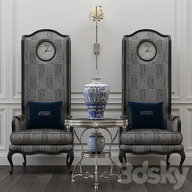 Gianfranco Ferre Home, Big ben chair and Covent table