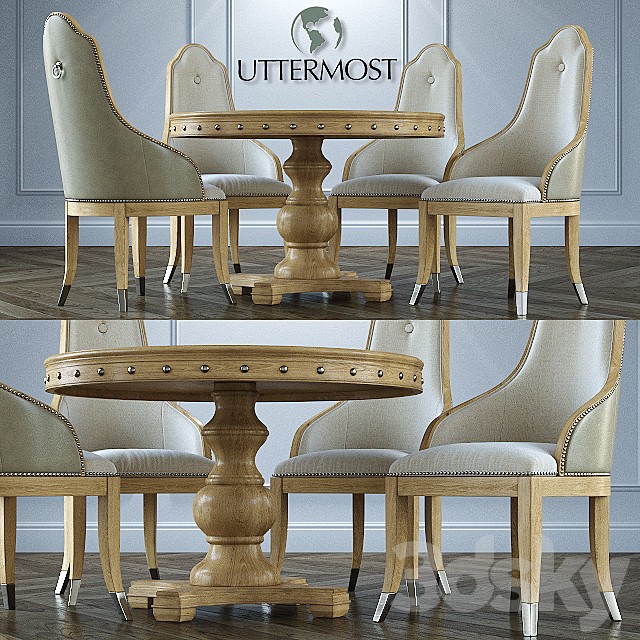 Table + chairs Uttermost Sylvana