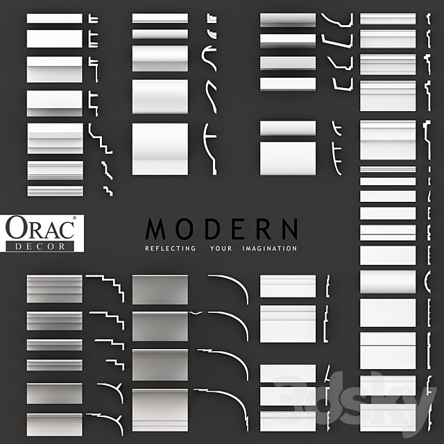 Collection of moldings, cornices and skirting boards Orac Decor, Modern (51 profile)