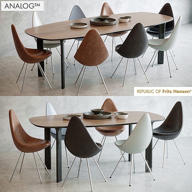 Analog table, Drop chair