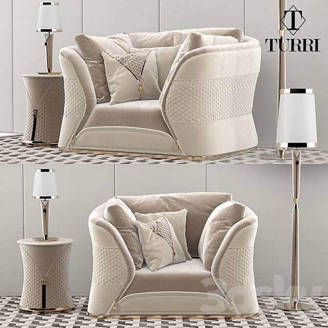 Turri Vogue sofa armchair set