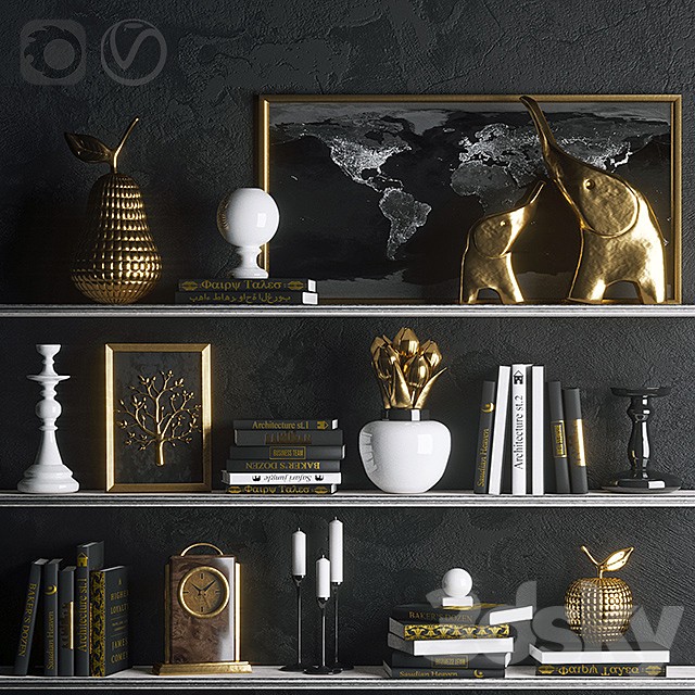 Strict in gold (decor)