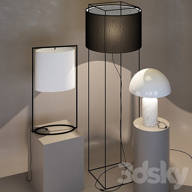 Mitternacht floor lamp 1080 lamp Atollo, lamp Steeman