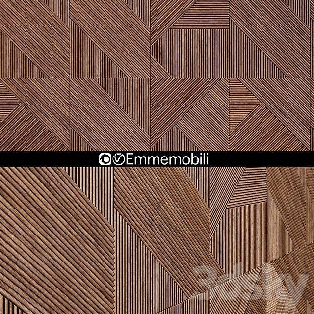 Emmemobili STRIPES BOISERIEwalnut panels