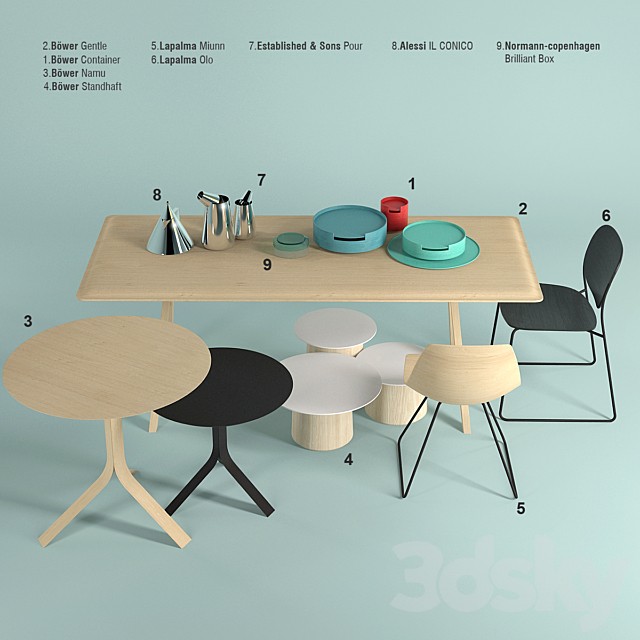 Collection of furniture decor +