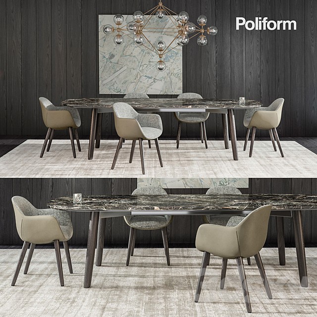 Poliform Mad Dining set 01