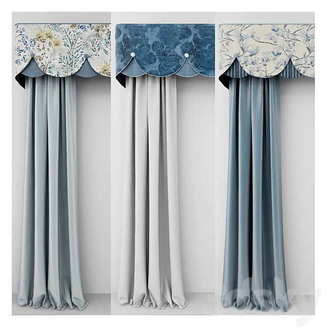 Set of Curtains Designers Guild with Lambrequin