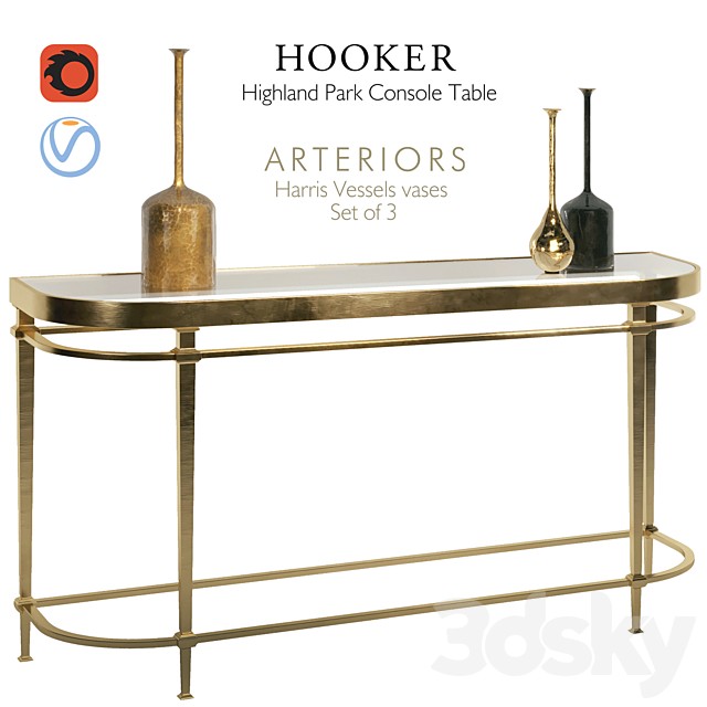 Hooker Highland Park & Arteriors vases