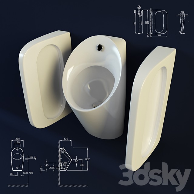 Urinal divider and Jacob Delafon PATIO