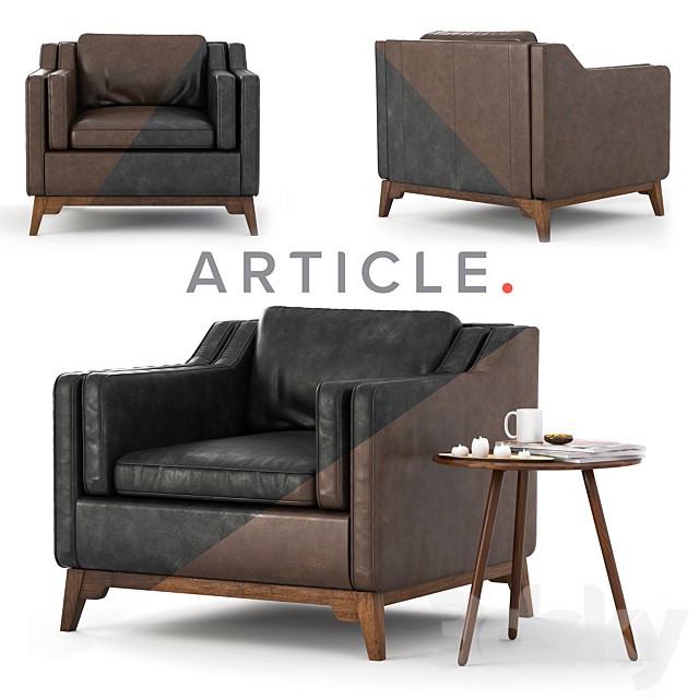 Worthington Armchair & Table Amoeba
