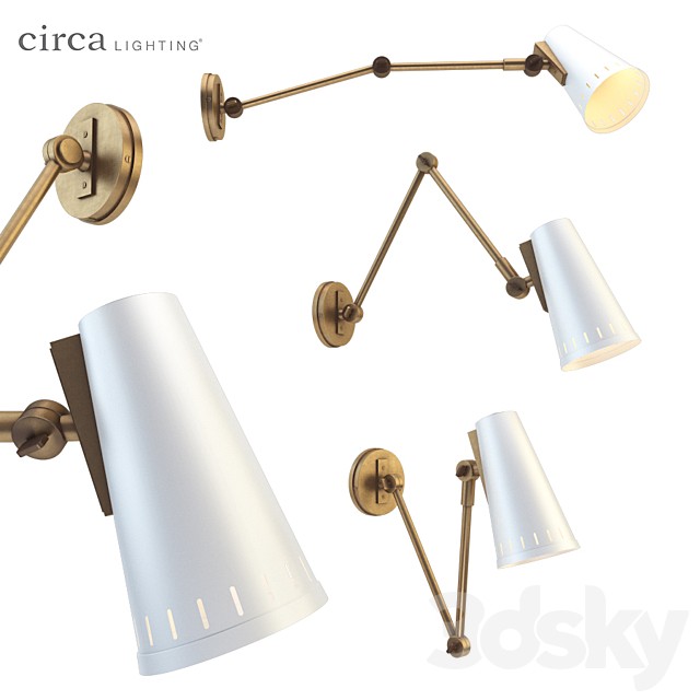 Antonio Adjustable Two Arm Wall Lamp