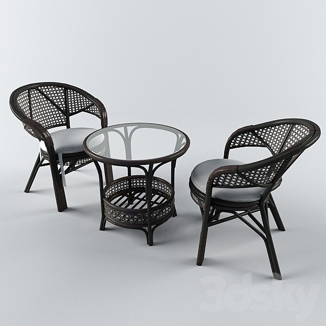 Rotang table and chairs
