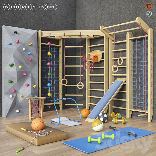 Sports furniture and equipment set 1