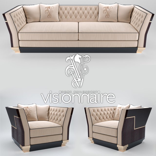 Sofa and armchair Visionnaire Berry Capitone