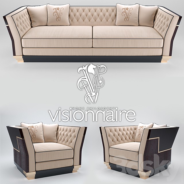 Sofa and armchair Visionnaire Berry Capitone