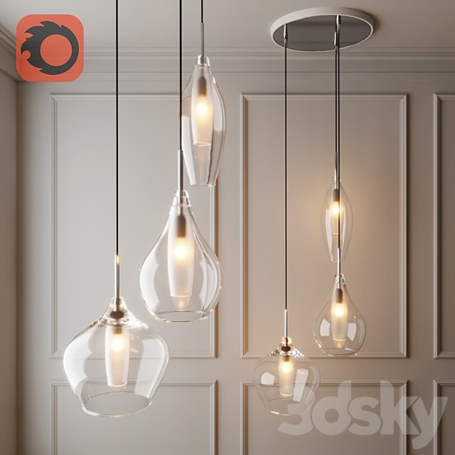 Pendant glass  lamp