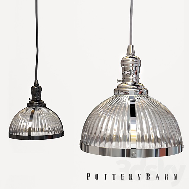 PB Classic Pendant - Ribbed Glass
