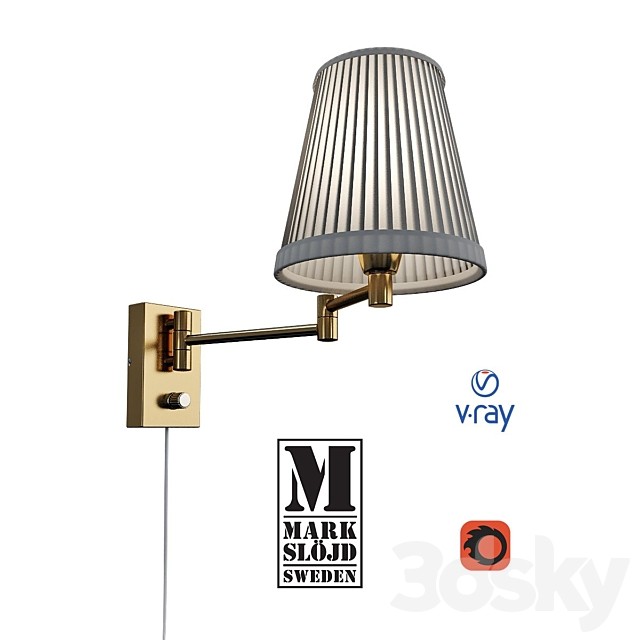 Model KIRSTEN, wall lamp from MARKSLOJD, Sweden.