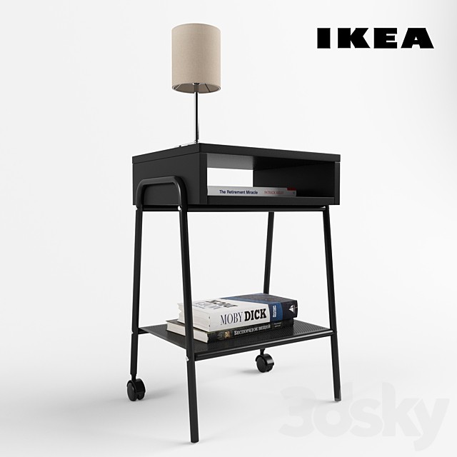 IKEA Curbstone Setskog and lamp Ingared