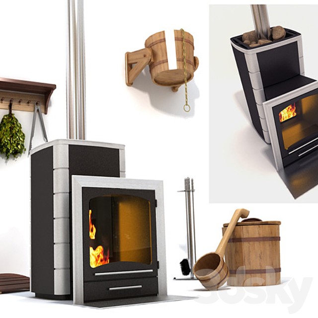 Bath furnace-fireplace & accessories