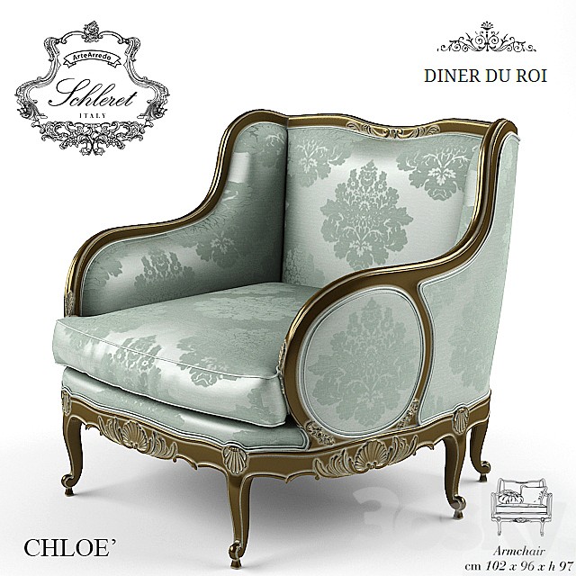 ARTEARREDO Diner du Roi CHLOE armchaig