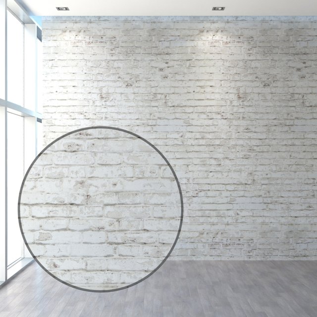 Old brickwork made of white brick