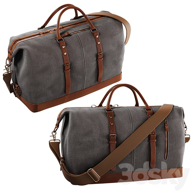 S-ZONE  Trim Travel Tote Duffel Shoulder Handbag Weekend Bag