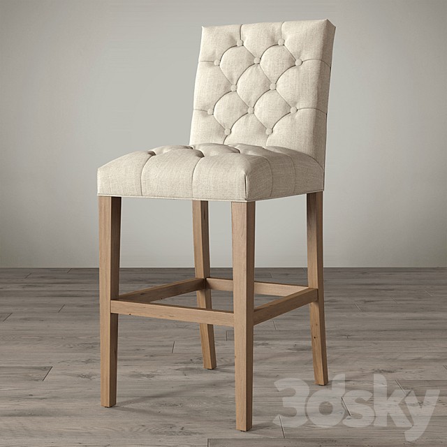 Restoration Hardware BENNETT PARSONS UPHOLSTERED STOOL