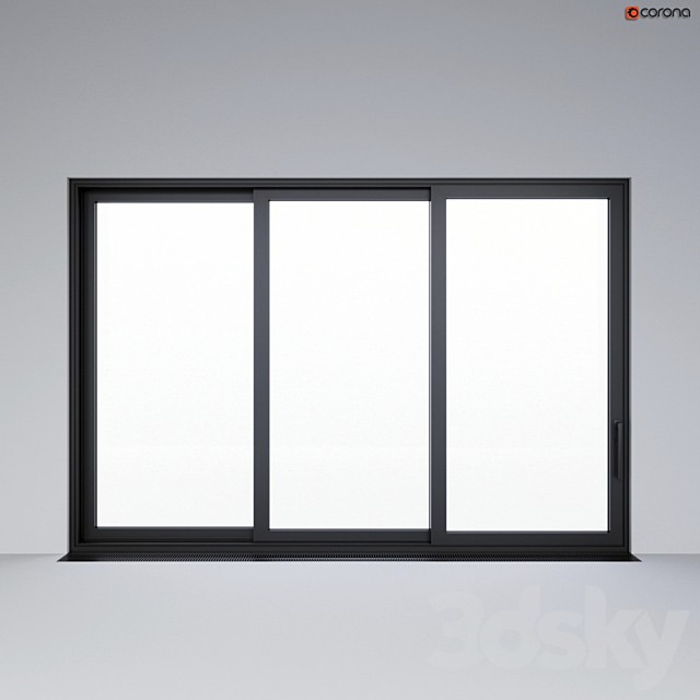 Sliding aluminum window (door