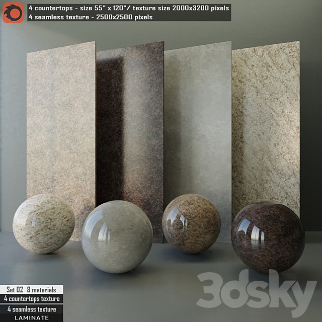 Laminate countertops & Seamless texture Set 02