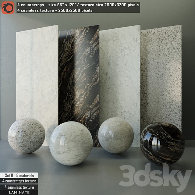 Laminate countertops & Seamless texture Set 11