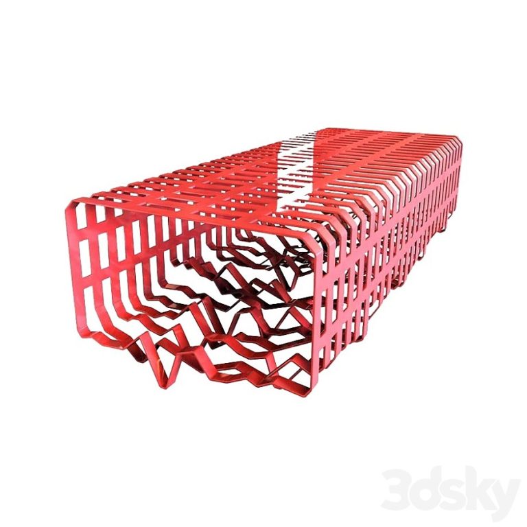 Interferences metal bench by TF URBAN