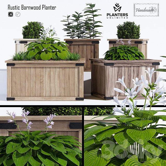 Rustic barnwood planter two