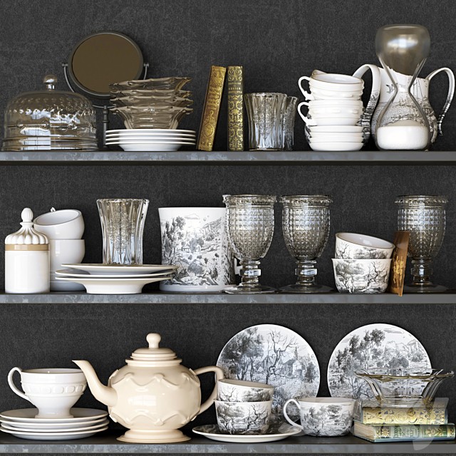 Collection of tableware and kitchen accessories