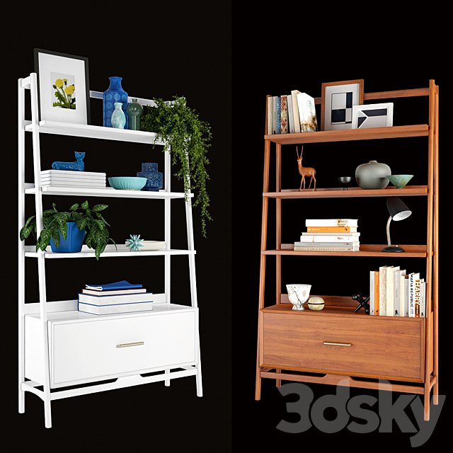 West Elm Mid-Century Bookshelf Tall Wide