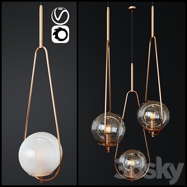 Pendant Lamp Loop Brass   2