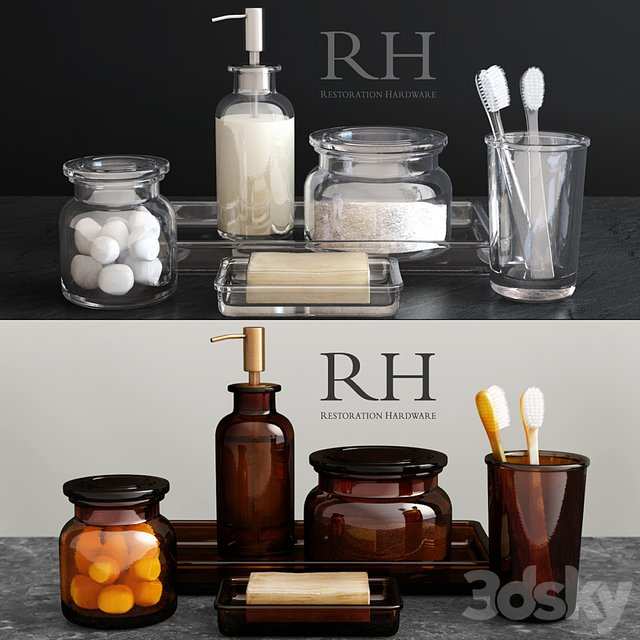 RH / PHARMACY ACCESSORIES AMBER GLASS