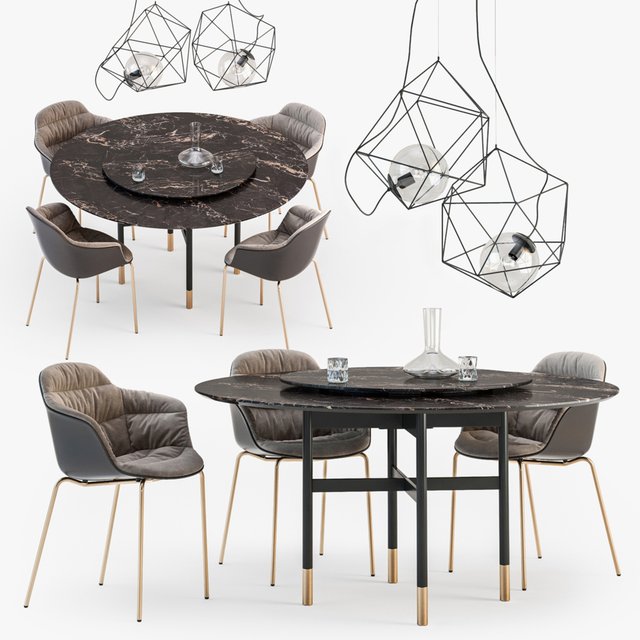 Bontempi Glamor table Mood chair set