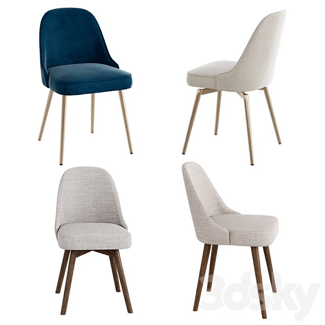 WEST ELM Mid-Century Chair set