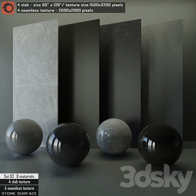 Stone Slab & Seamless texture Set 82