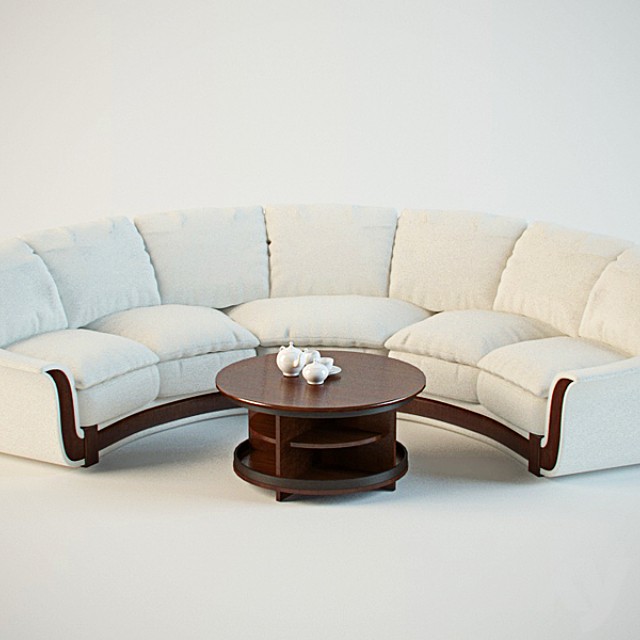 Semicircular sofa