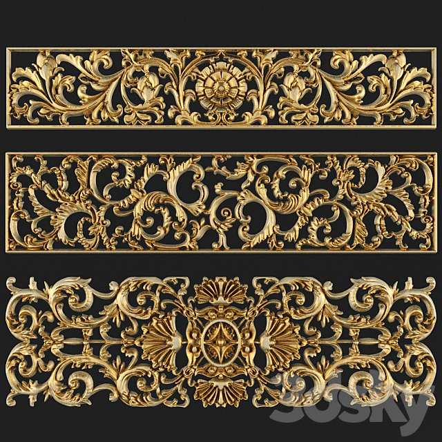 Moldings, carvings