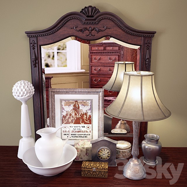 Decorative set for the bedroom